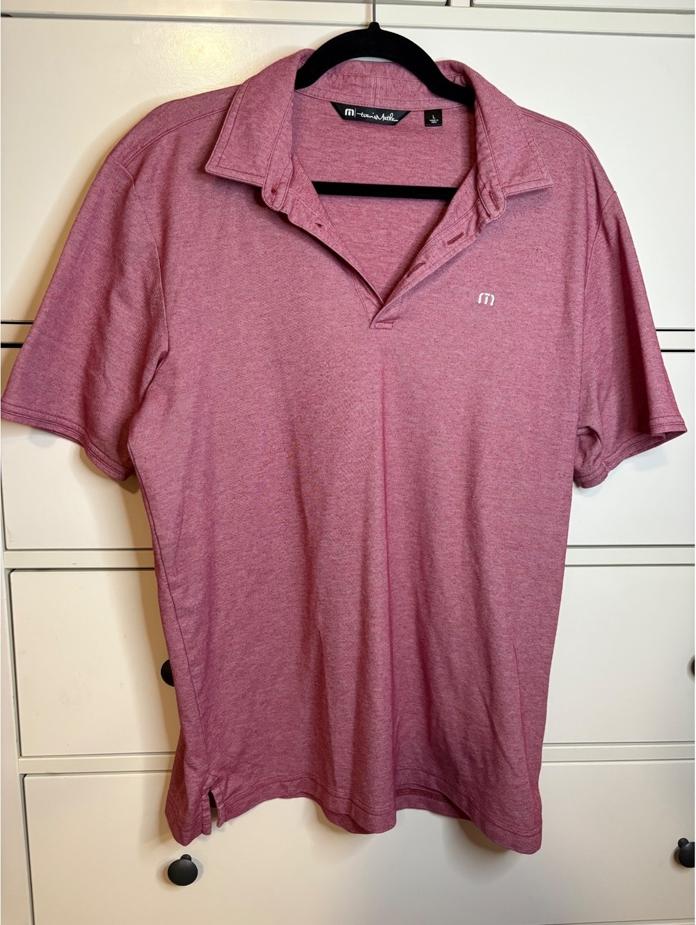 Travis Mathew Men's Golf Polo Shirt Size Large Red
